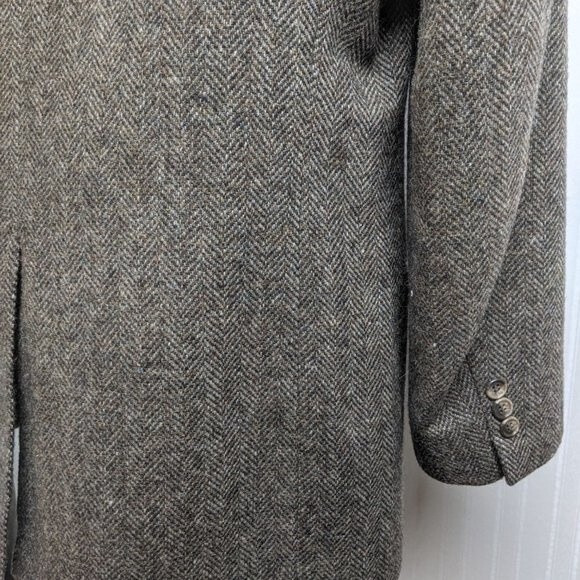 TownCraft Blazer Men 44 Shetland Wool Herringbone Two Button Jacket - Picture 5 of 9
